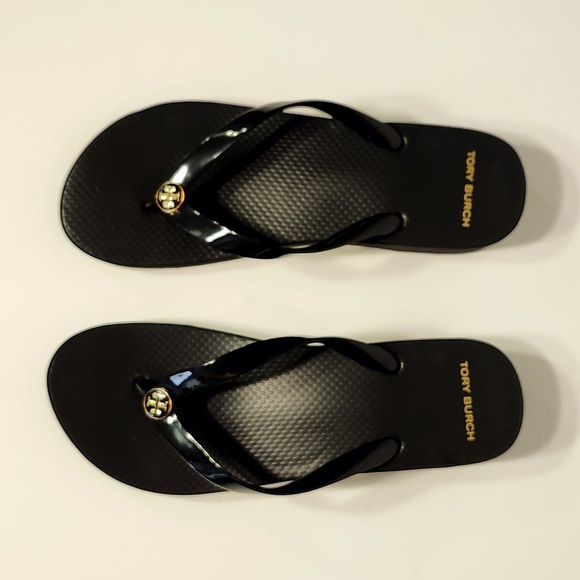 Tory Burch Eva Platform Black Flip Flops - Womens Size 9 - Excl Cond! - Picture 12 of 16